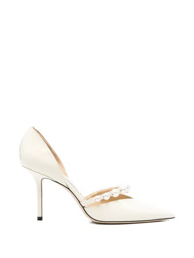 Pre-owned Jimmy Choo Aurelie Embellished Pumps In Neutral
