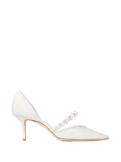 Jimmy Choo Aurelie 65 Pearl-embellished Lace Pumps In Black