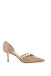 Jimmy Choo Nude Patent Leather Aurelie 65 Pumps In Pink
