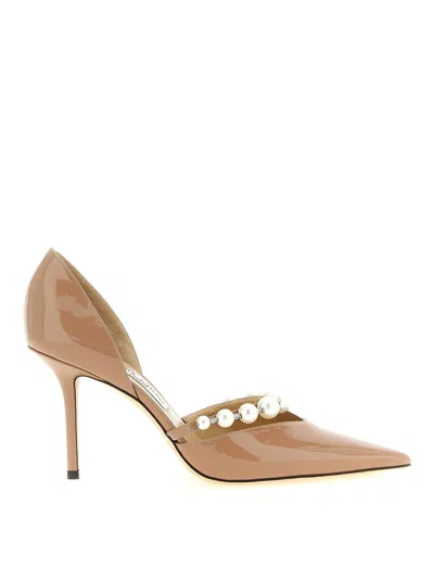 Jimmy Choo Aurelie 85 Patent Pump In Brown