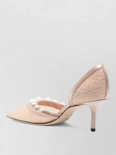 Jimmy Choo Aurelie Pumps Pointed Toe Dorsay Pearls In Pink