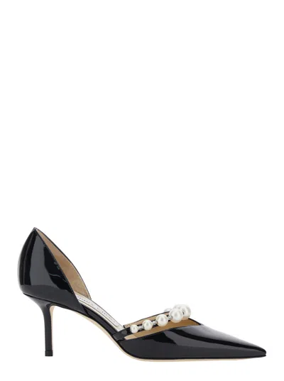 Jimmy Choo Aurelie Pumps With High Stiletto Heel And Pearl Front Detail In Multi