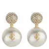 Jimmy Choo Auri Crystal-embellished Earring In Gold