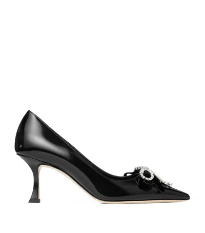 Jimmy Choo Auria 70 Embellished Pointed Toe Pumps In Black