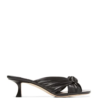 JIMMY CHOO AVENUE 50 LEATHER MULES