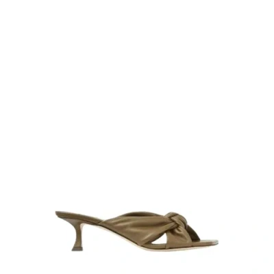 Jimmy Choo Avenue 50 Mm Nappa Leather Mules In Brown