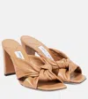 Jimmy Choo Avenue Crisscross Slide Sandals In Biscuit