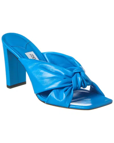 Jimmy Choo Avenue 85 Leather Sandal In Blue