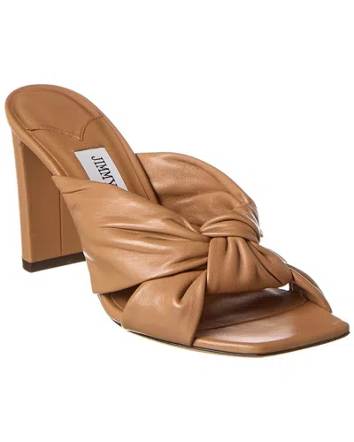 JIMMY CHOO AVENUE 85 LEATHER SANDAL