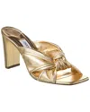 Jimmy Choo 85mm Avenue Knotted Sandals In Gold