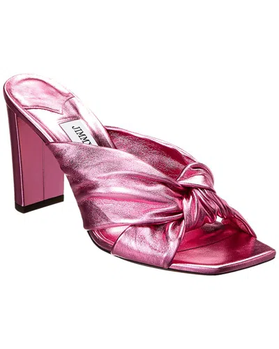 Jimmy Choo Avenue 85 Leather Sandal In Pink