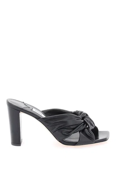 Jimmy Choo Avenue 85 Leather Mules In Black