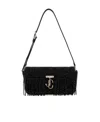 Jimmy Choo Borsa A Spalla Avenue Mini In Raso Nero Donna In Black