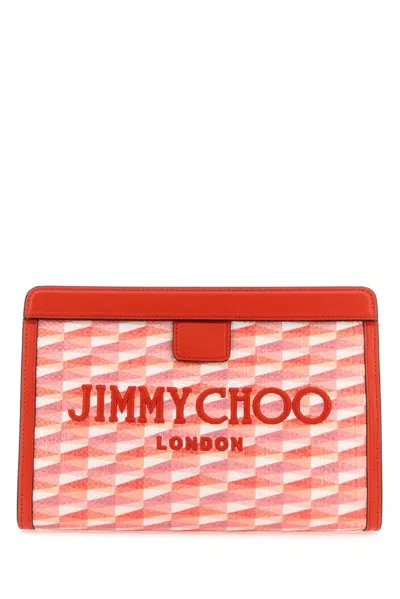 Jimmy Choo Avenue Clutch Bag In Red
