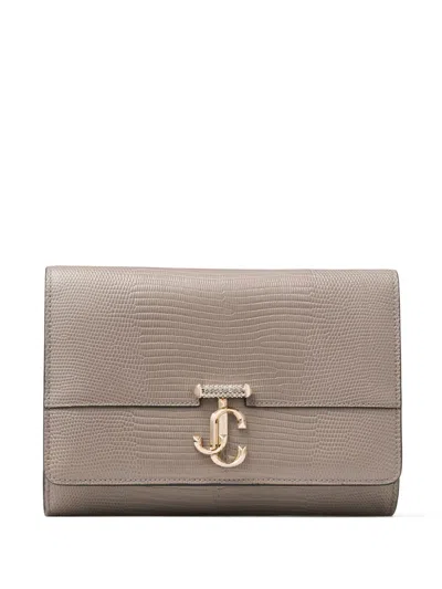 Jimmy Choo Avenue Clutch In Neutrals