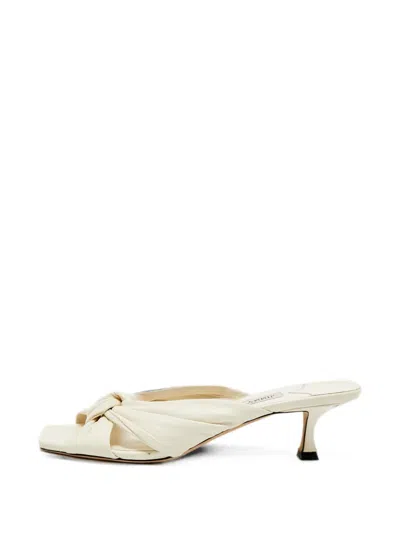Pre-owned Jimmy Choo Avenue Knotted Sandals In Neutrals
