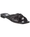 Jimmy Choo Womens Black Avenue Knot-embellished Leather Mules In Black