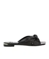 Jimmy Choo Womens Black Avenue Knot-embellished Leather Mules In Black