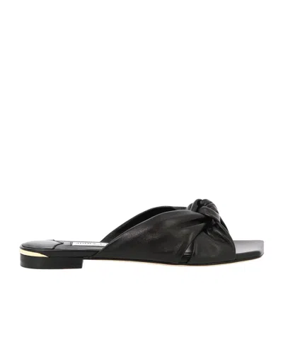 JIMMY CHOO AVENUE LEATHER SANDALS