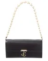 Jimmy Choo Avenue Leather Wallet On Chain
