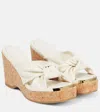 Jimmy Choo Avenue 110 Leather Wedge Sandal In Latte