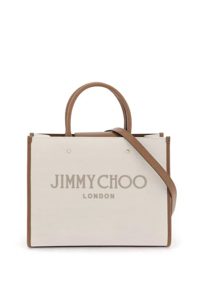 Jimmy Choo Avenue M Tote Bag In Beige