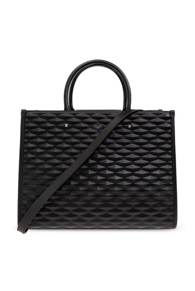Jimmy Choo Avenue Medium Shopper Bag In Black