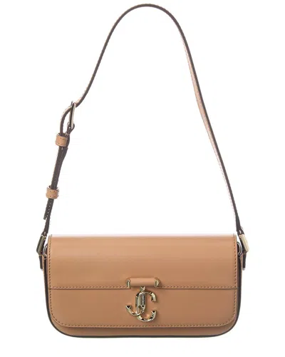 Jimmy Choo Avenue Mini Leather Shoulder Bag In Brown