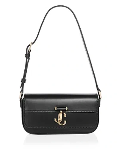 Jimmy Choo Avenue Mini Shoulder Bag In Black/light Gold