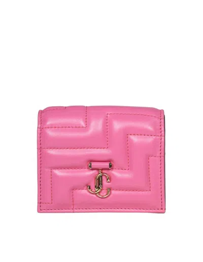 Jimmy Choo Avenue Nappa Leather Wallet In Pink