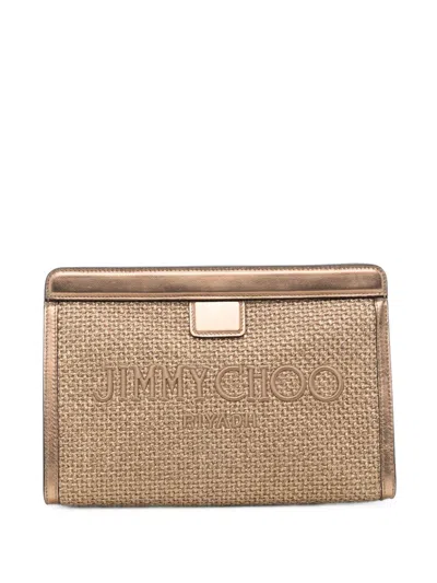 Jimmy Choo Avenue Pouch In Brown