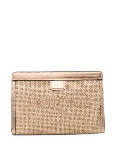 Jimmy Choo Avenue Pouch In Neutral