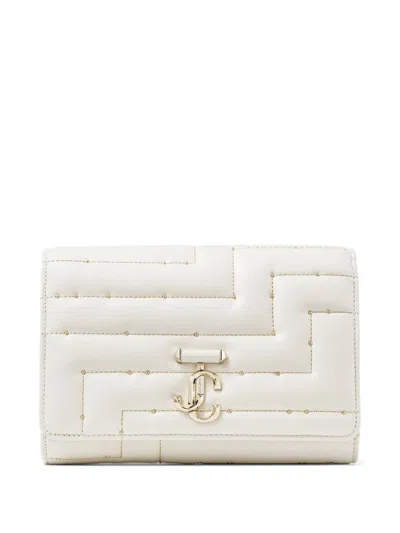 Jimmy Choo Avenue Quilted Clutch In Neutrals