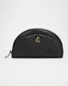 Jimmy Choo Avenue Quilted Leather Curve Pouch Bag