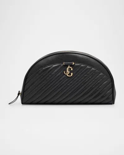 Jimmy Choo Avenue Quilted Leather Curve Pouch Bag In Multi