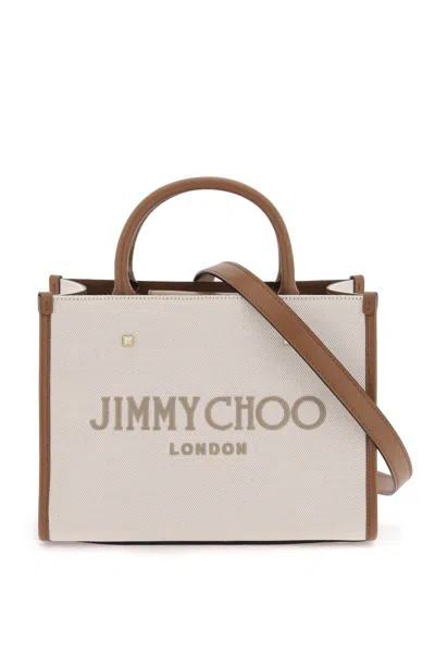 Jimmy Choo Avenue S Tote Bag In Natural Taupe Dark Tan Light G (beige)