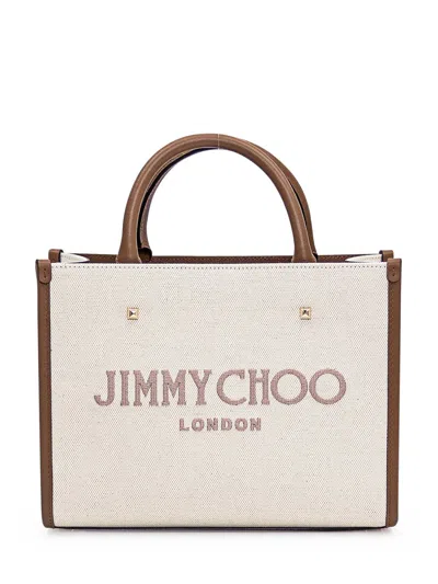 Jimmy Choo Varenne Small Tote Bag In Beige