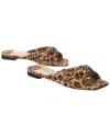 Jimmy Choo Avenue Leopard Crisscross Flat Slide Sandals