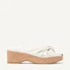 Jimmy Choo Avenue 110 Leather Wedge Sandal In Neutral