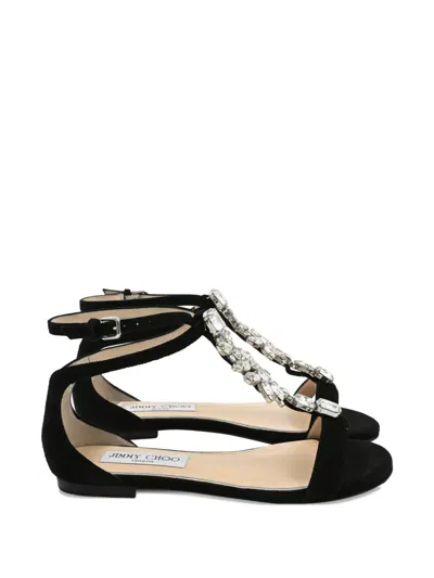 Pre-owned Jimmy Choo Averie Sandals In Black