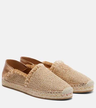 Jimmy Choo Avi Woven Espadrilles In Brown