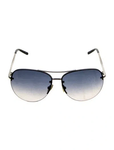 Pre-owned Jimmy Choo Aviator Gradient Sunglasses In Blue