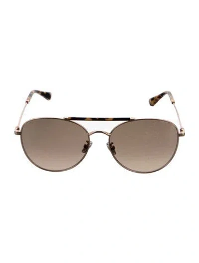 Pre-owned Jimmy Choo Aviator Gradient Sunglasses In Brown
