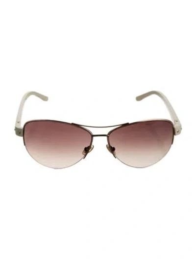 Pre-owned Jimmy Choo Aviator Gradient Sunglasses In Brown/neutrals