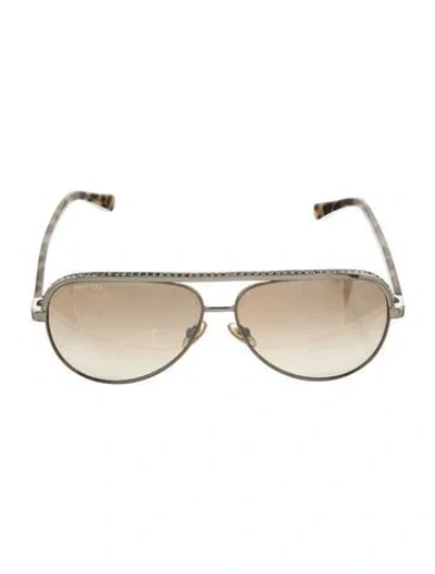 Pre-owned Jimmy Choo Aviator Gradient Sunglasses In Neutral