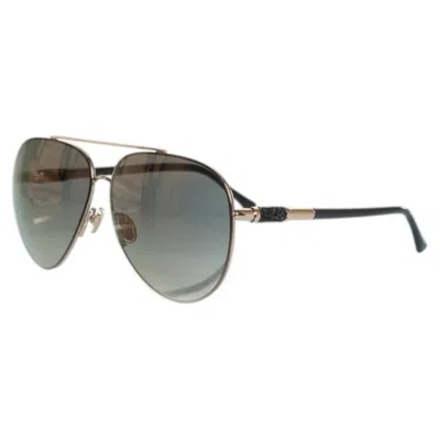 Pre-owned Jimmy Choo , Aviator Sunglasses With Strass In Gray