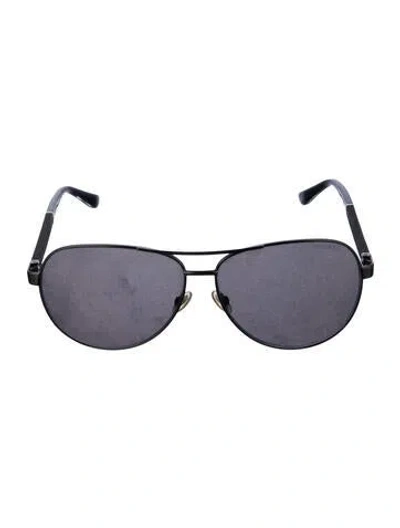 Pre-owned Jimmy Choo Aviator Tinted Sunglasses In Black