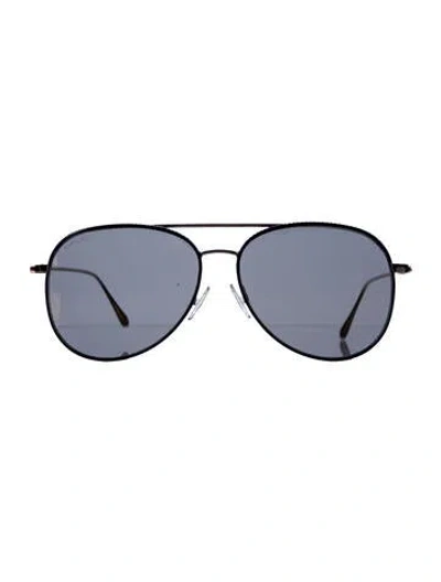 Pre-owned Jimmy Choo Aviator Tinted Sunglasses In Black
