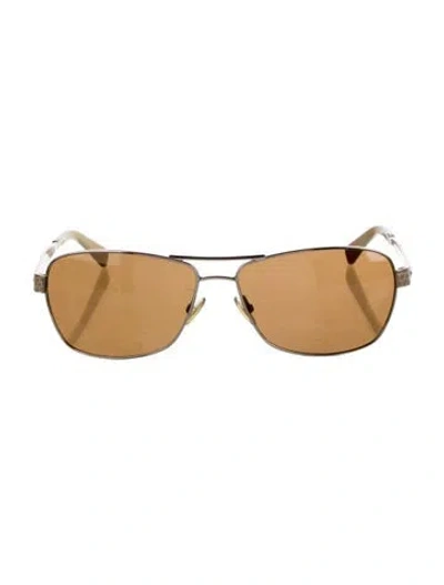 Pre-owned Jimmy Choo Aviator Tinted Sunglasses In White