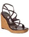 Jimmy Choo Ayla 110 Shoe With Lizard Effect Leather Wedge In Brown